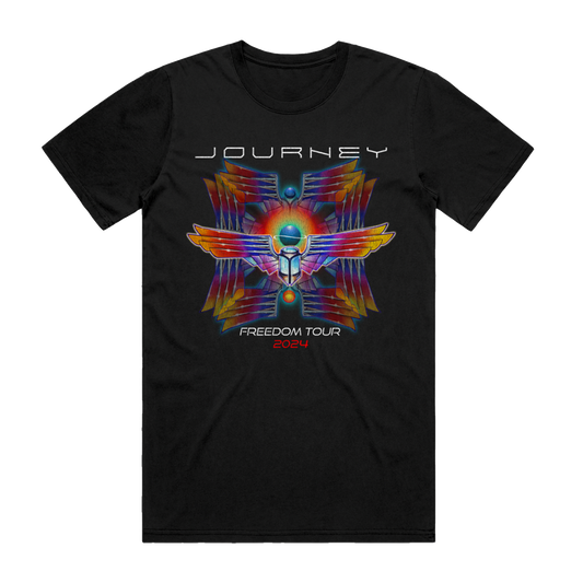 Black Deco Scarab Tee - Journey Music