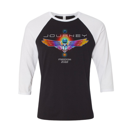 Black/White Deco Wings Raglan - Journey Music