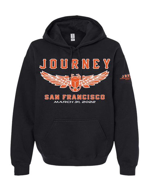 San Francisco orange scarab logo black hoodie Journey