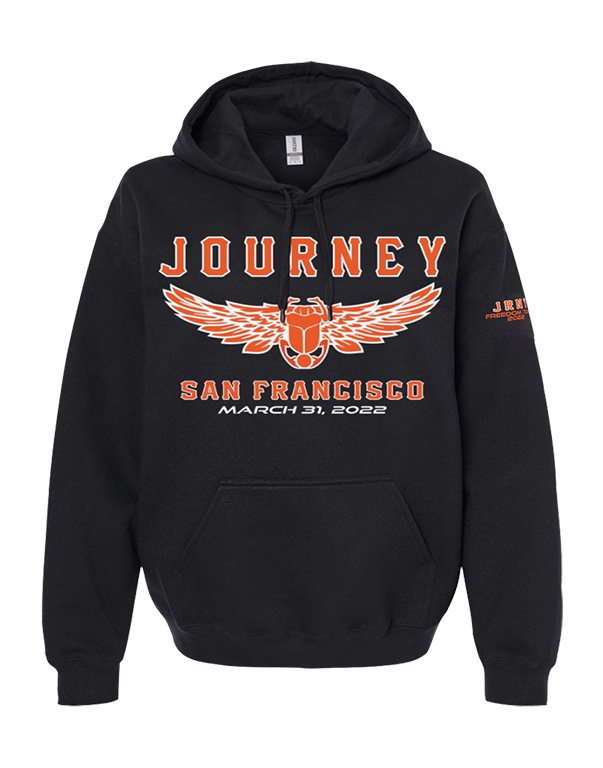 San Francisco orange scarab logo black hoodie Journey