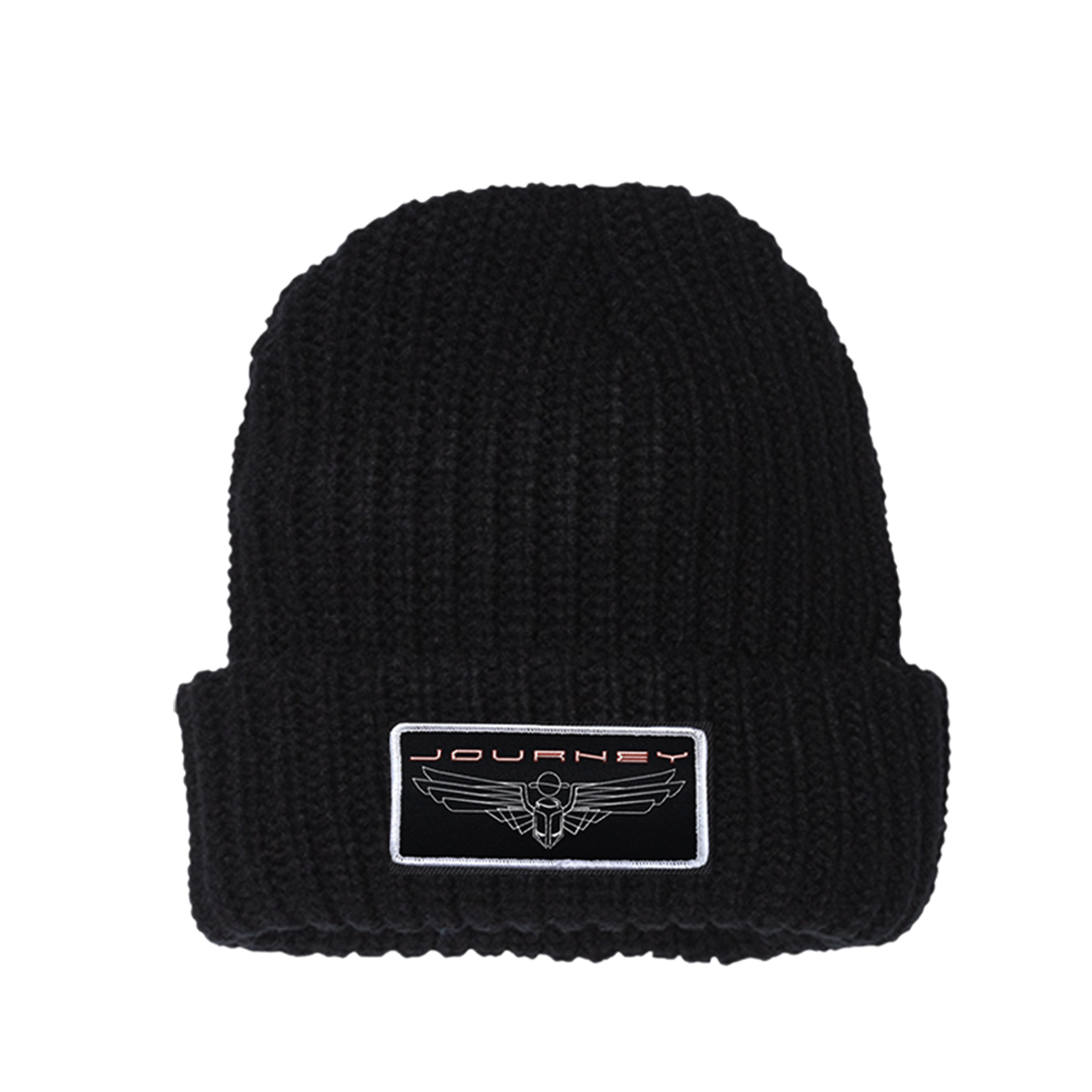 Vintage Scarab Patch Beanie - Black