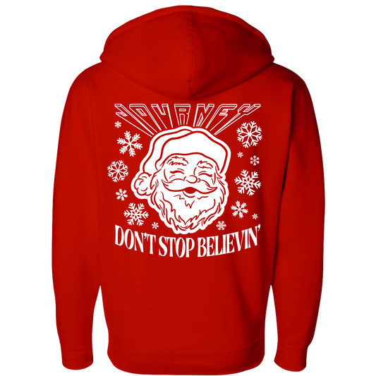 Don't Stop Believin' Santa Zip Hoodie - Journey Music