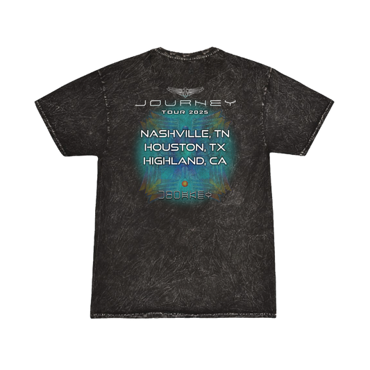 JOURNEY 2025 Official Tour Tee Nashville Houston and Highland California