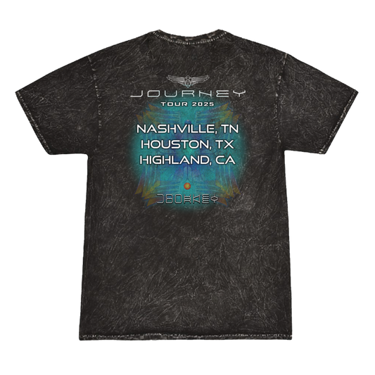 JOURNEY 2025 Official Tour Tee Nashville Houston and Highland California