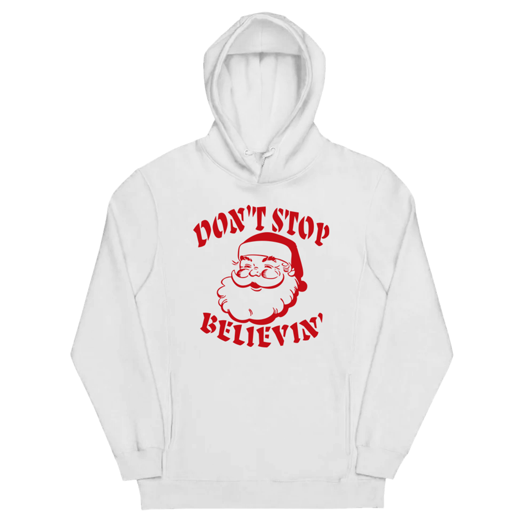 Don't Stop Believin' Hoodie - White