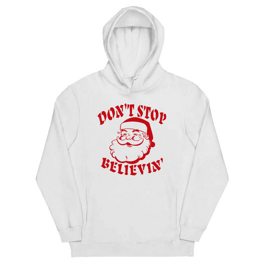 Don't Stop Believin' Hoodie - White