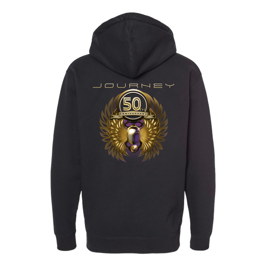 Gold Logo 50th Anniversary Zip Hoodie - Journey Music