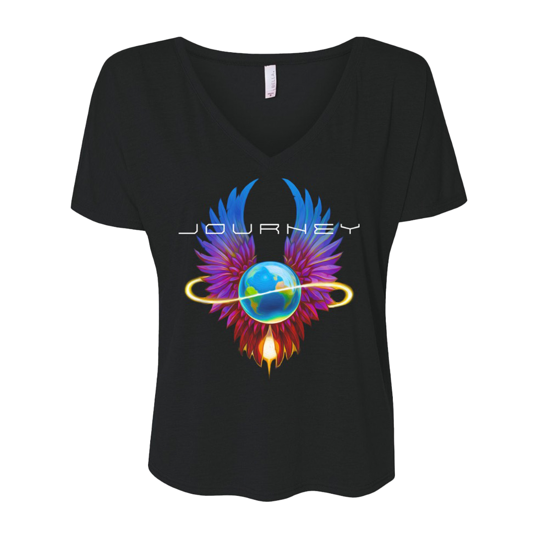 Ladies Infinity Tee - Black - Journey Music