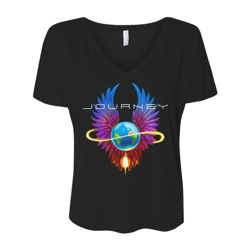 Ladies Infinity Tee - Black - Journey Music