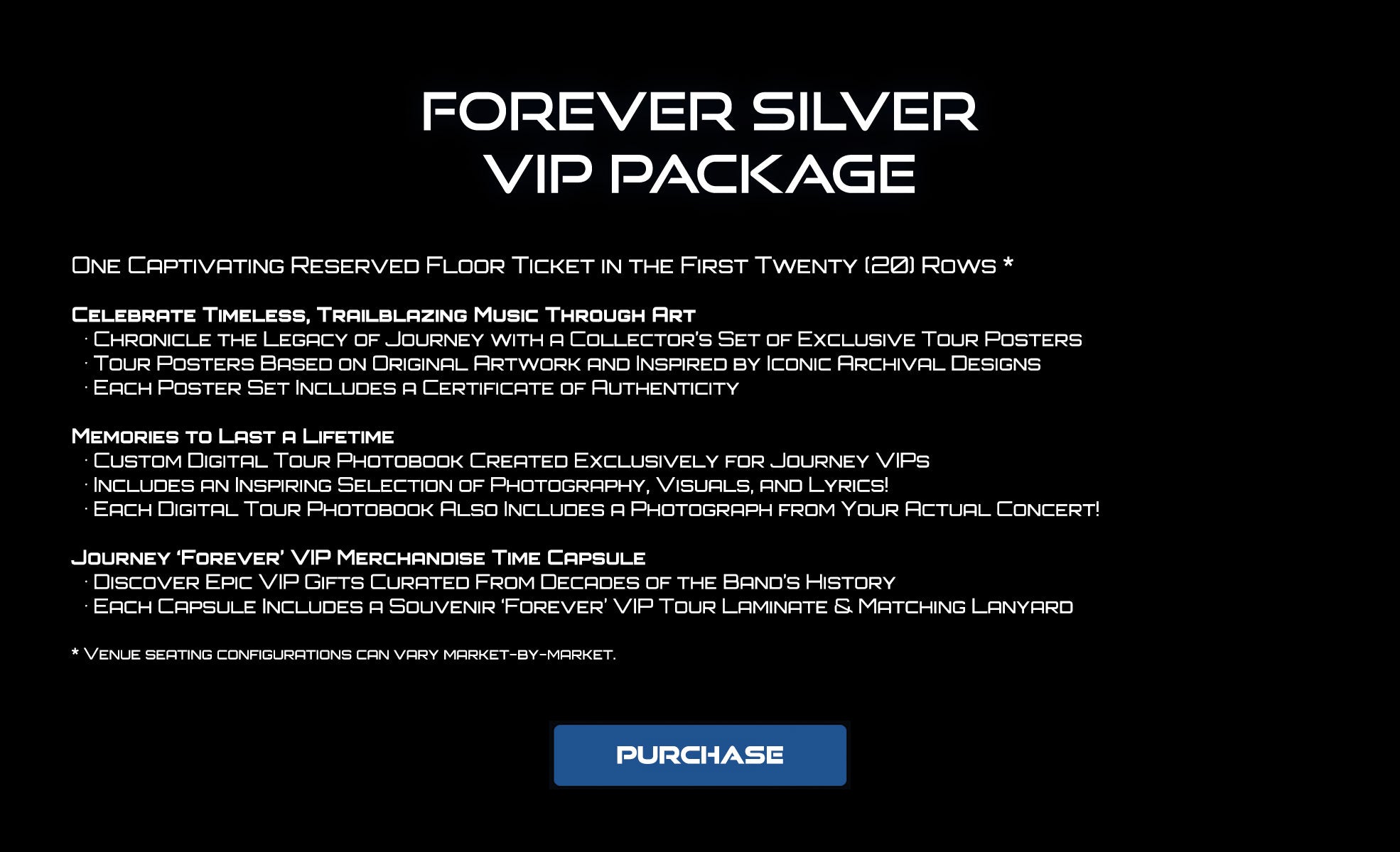 VIP PACKAGES – Journey Music