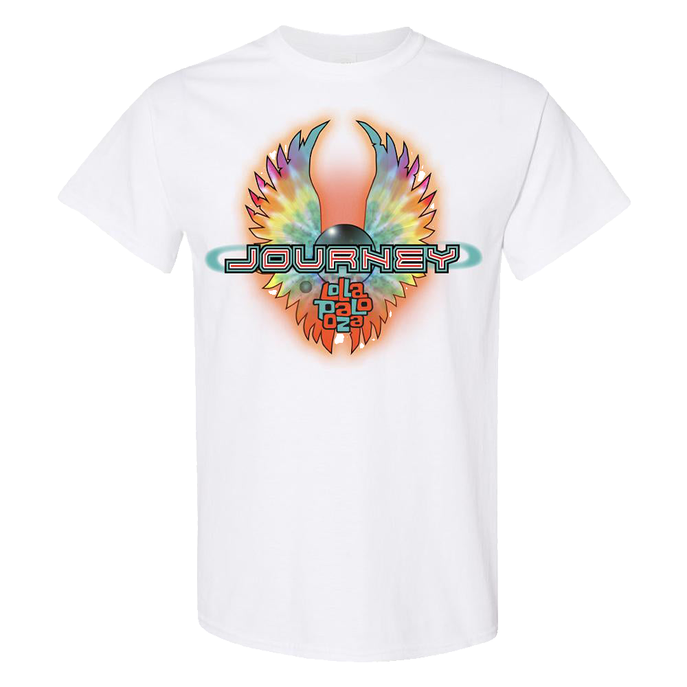 Journey x Lollapalooza Tee - White - Journey Music