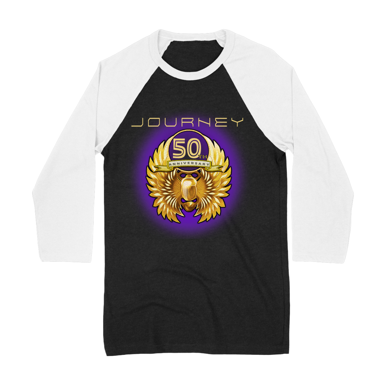 Black/White 50th Anniversary Raglan - Journey Music