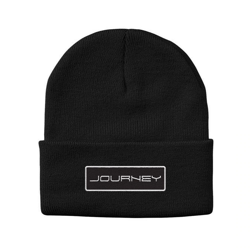 Futuristic logo patch black beanie Journey