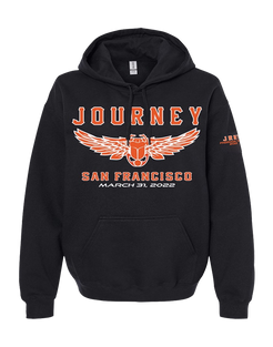 San Francisco orange scarab logo black hoodie Journey