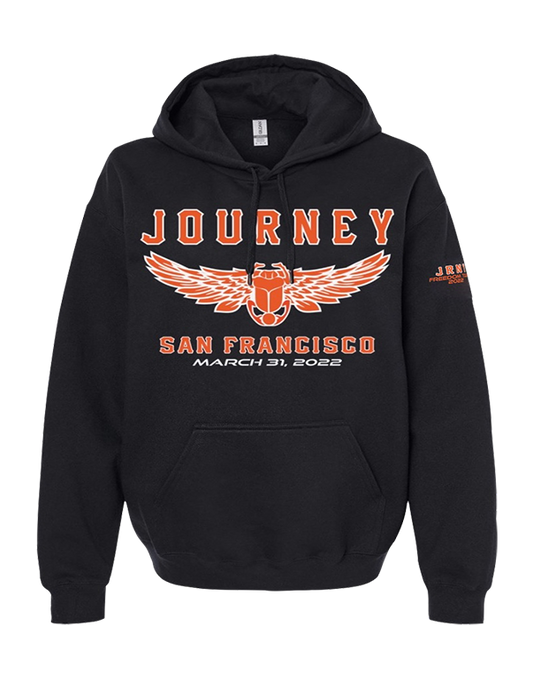 San Francisco orange scarab logo black hoodie Journey