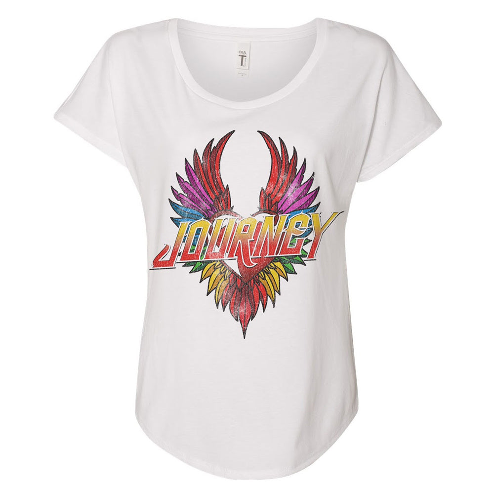 Heart Wings Ladies Dolman Tee - Journey Music